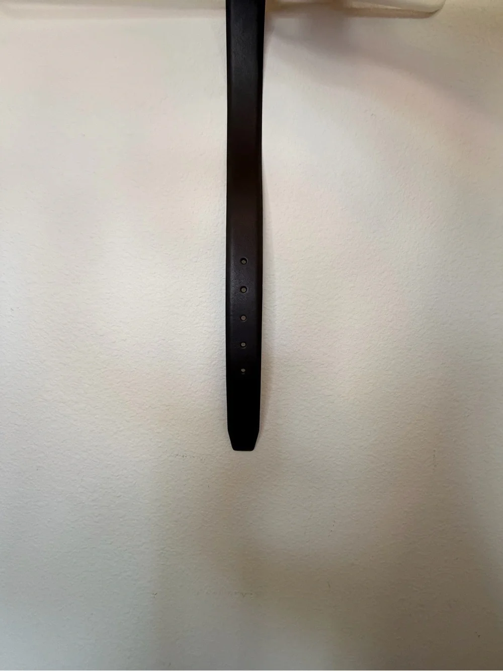 Nike Black Leather Men's Belt with Brushed Silver Buckle